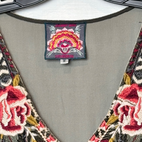 Johnny Was Issoria Boho Velvet Embroidered Tunic/Top, Size Medium, EUC - Picture 3 of 8